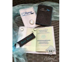 Stickdatei ITH - Reisepasshülle Blanko in 3 Varianten